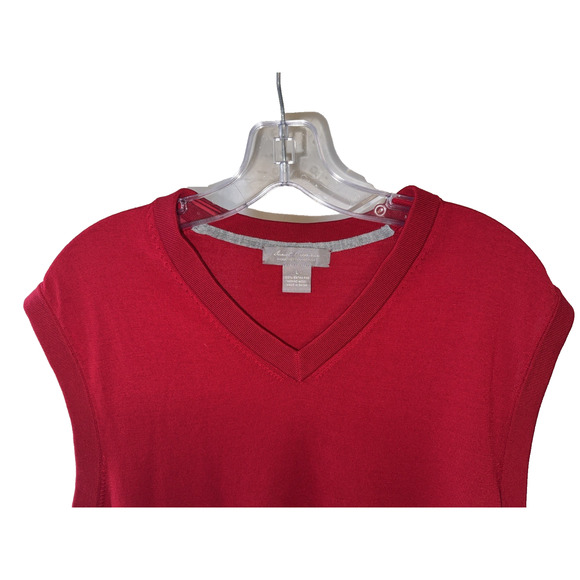 Daniel Cremieax Red Wool Red Sweater Vest Size L - Picture 2 of 10